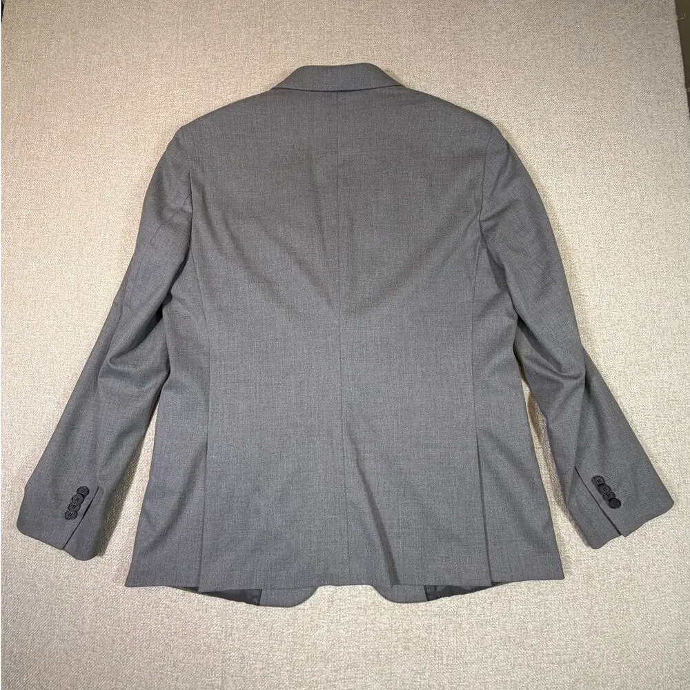 Banana Republic Mens 42R Gray Slim Fit Prom Blazer Sport Coat Jacket Classic